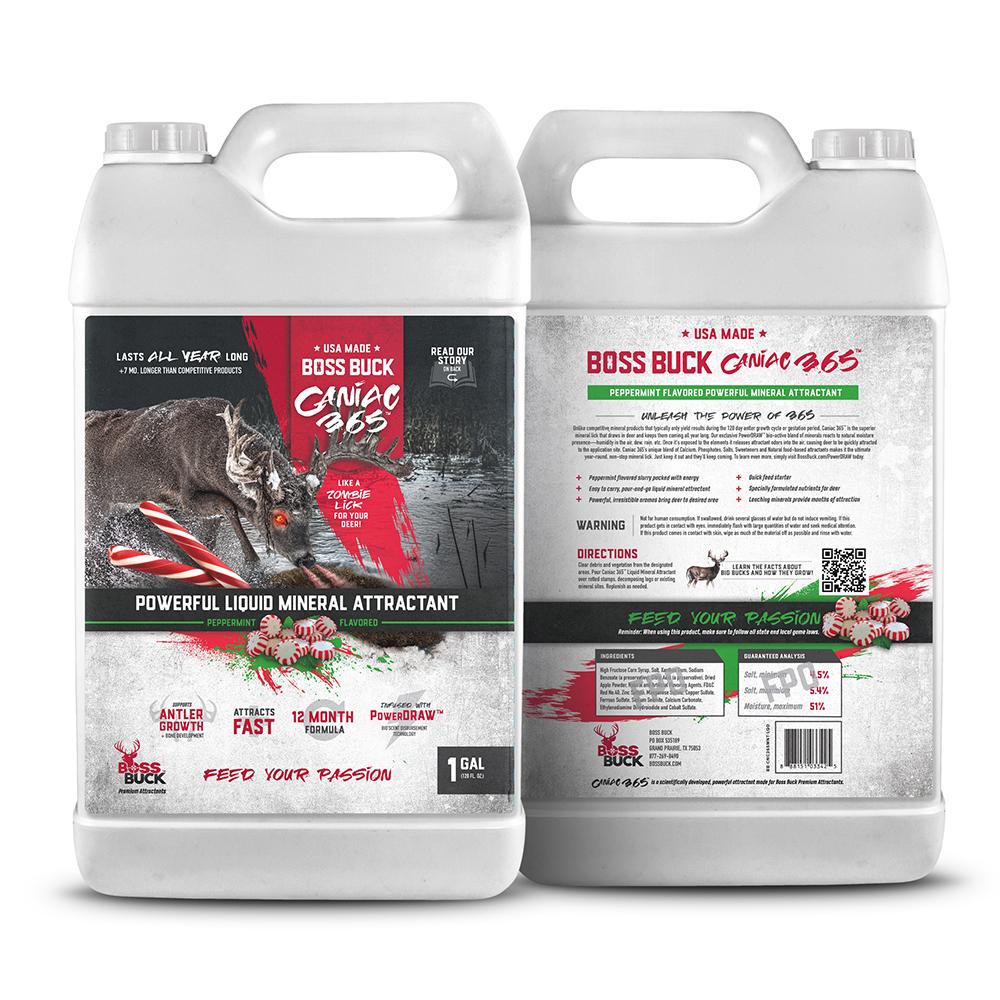 Boss Buck Caniac 365 Peppermint Liquid Attractant 1 Gal - Precision Shot Firearms