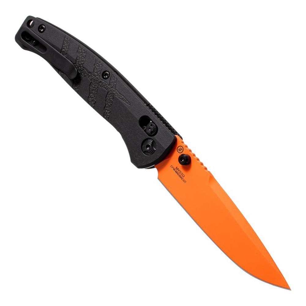 Hogue Mysto Folding Knife 3-2/5" Drop Point Blade Black Orange - Precision Shot Firearms