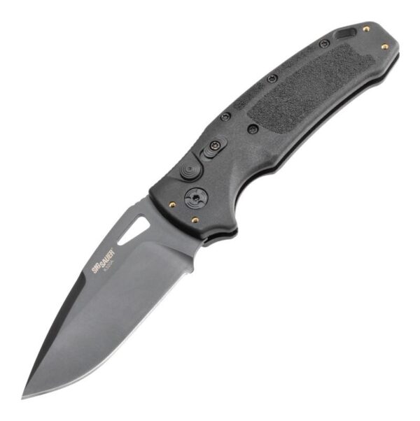 Hogue Sig Sauer K320A Nitron Automatic Folder Knife 3 1/2" Drop Point Blade Black - Precision Shot Firearms