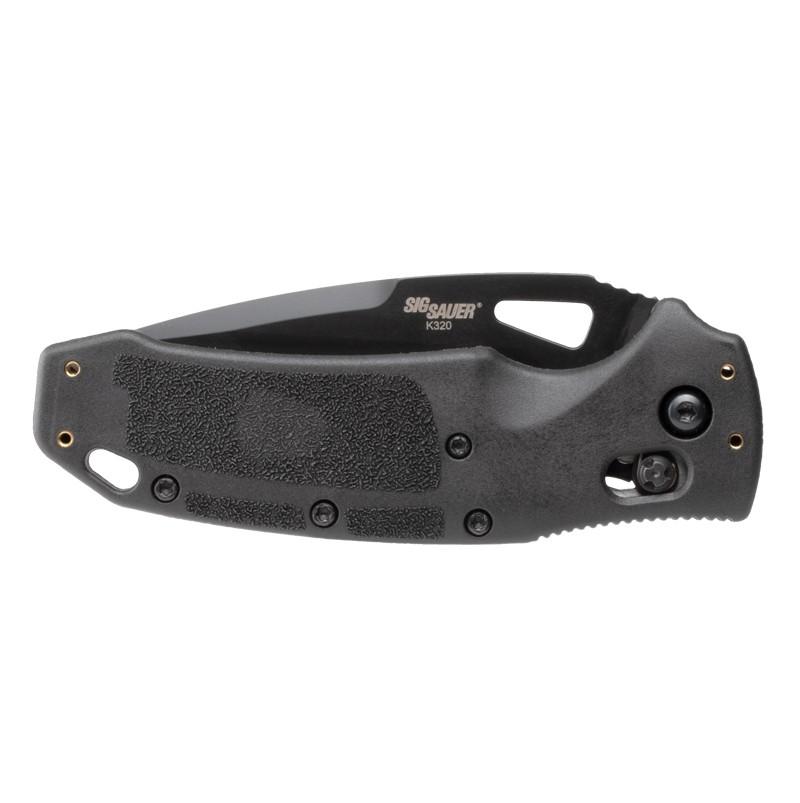 Hogue K320 Nitron Manual Folder 3 1/2" Drop Point Blade Black - Precision Shot Firearms