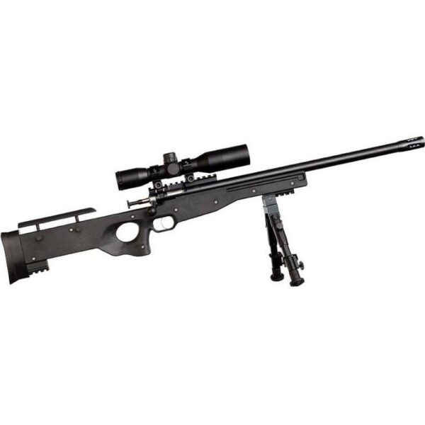 Keystone Crickett Precision Rifle Carbon Fiber .22 LR Single Shot 16.1'' Barrel Black Synthetic Stock w/Scope Bipod - Precision Shot Firearms