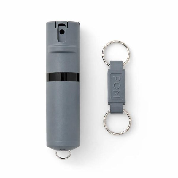 POM Industries Pepper Spray Keychain Model Grey with Black - Precision Shot Firearms