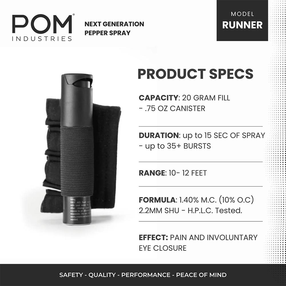 POM Industries Runner Pepper Spray XS/S - Precision Shot Firearms