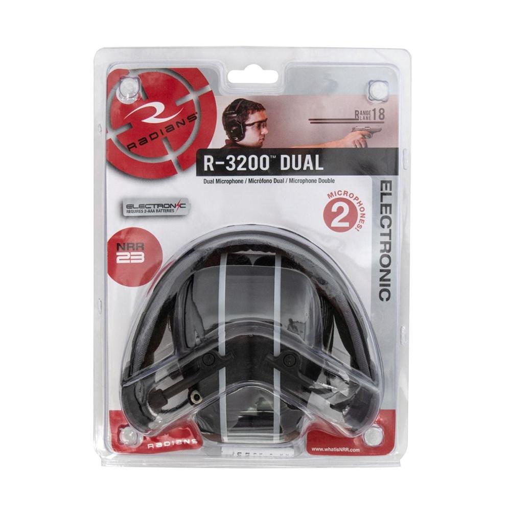 Radians Dual Microphone Electronic Earmuff 23dB Black with RFID - Precision Shot Firearms