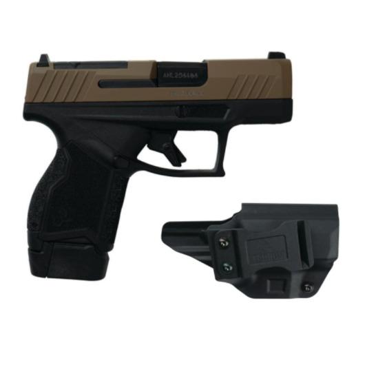 Taurus GX4 Micro-Compact Handgun 13rd Magazines(3) 3.06" Barrel Black/Troy Coyote Brown w/Holster - Precision Shot Firearms