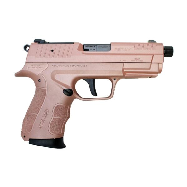 Retay RXP22 Handgun .22 LR 13rd Magazines(2) 4" Threaded Barrel Rose Gold - Precision Shot Firearms