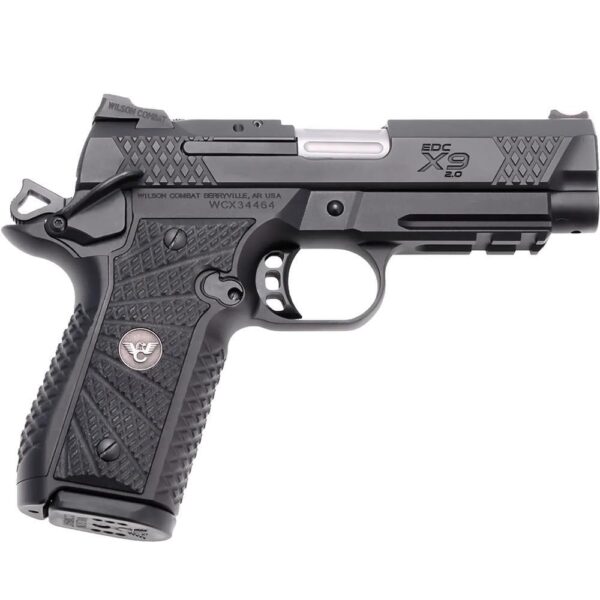 Wilson Combat EDC X9 2.0 Handgun 9mm Luger 10rd Magazine(2) 4" Barrel Lightrail Armor-Tuff Slide Anodize Frame - Precision Shot Firearms