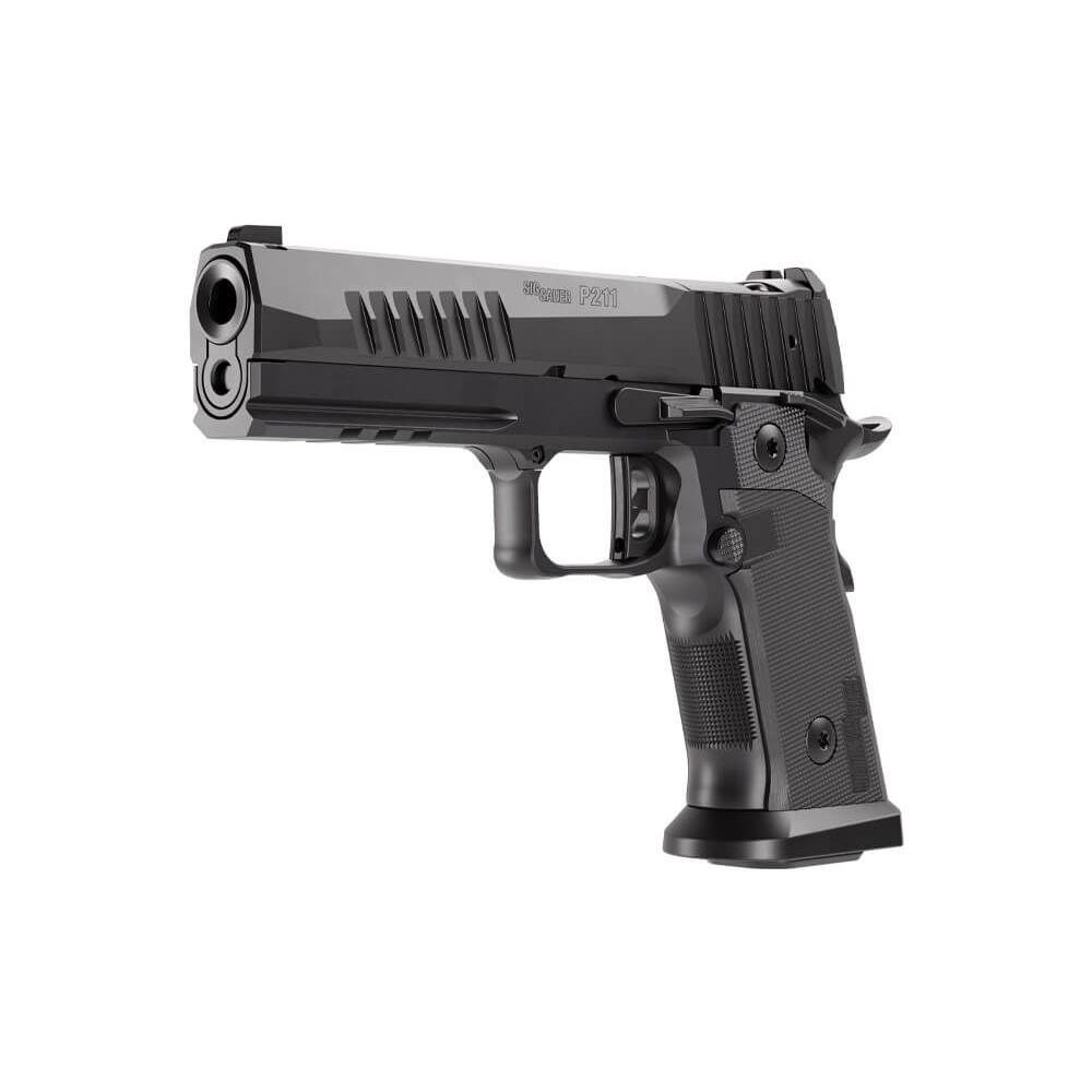 Sig Sauer P211 GT5 Handgun 9mm Luger 10rd(3) Magazines 5" Barrel SAO Black Magwell CA Compliant - Precision Shot Firearms
