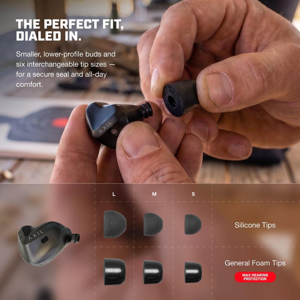 Axil XCOR PRO II Hearing Protectors Black - Precision Shot Firearms