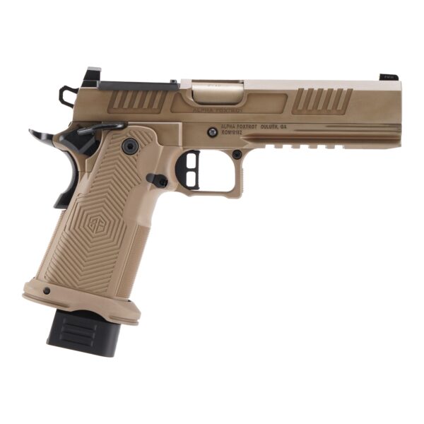 Alpha Foxtrot AF1911 Romulus Handgun 9mm Luger 17rd (1) & 20rd (1) Magazines 5" FDE Black OR - Precision Shot Firearms