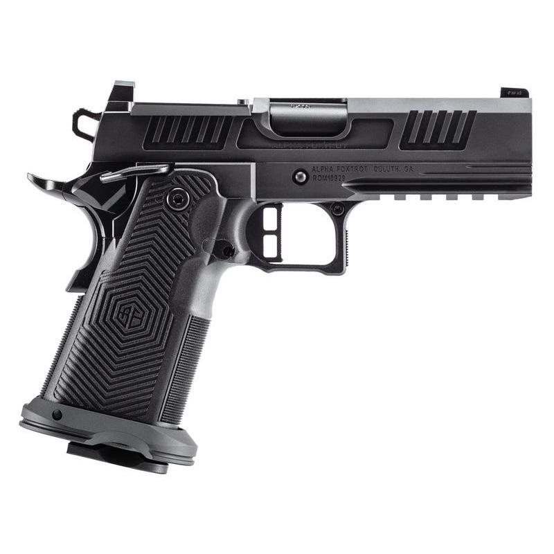 Alpha Foxtrot 1911 Romulus 10mm Auto 17rd Magazines(2) 4.25" Bull Ramped Barrel MOS DLC Black - Precision Shot Firearms