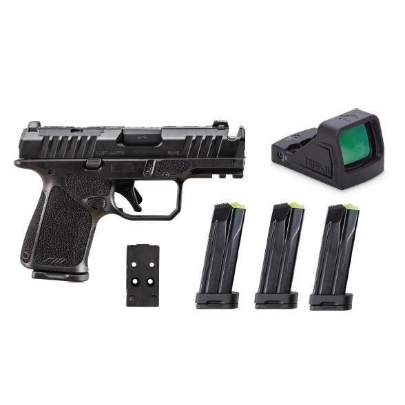 Rost Martin RM1S Comp Handgun Bundle 9mm Luger 15(4)rd Magazines 3.6" Barrel Black Viridian Red Dot Pistol - Precision Shot Firearms