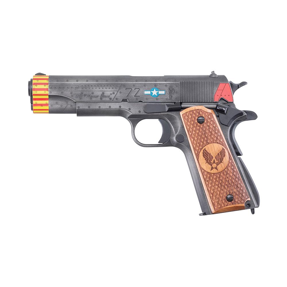 Auto-Ordnance Limited Edition "Red Tails" 1911 Handgun .45 Auto 7rd Magazine(1) 5'' Barrel Custom Wood Grips - USED - Precision Shot Firearms