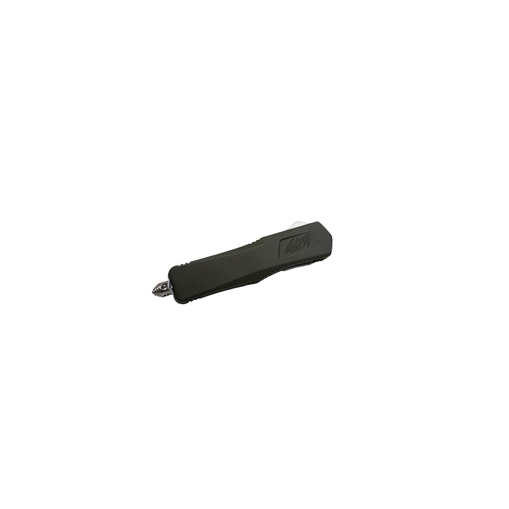 GLFA Medium OTF Automatic Knife 3-1/2" Plain Clip Point Blade OD Green - Precision Shot Firearms