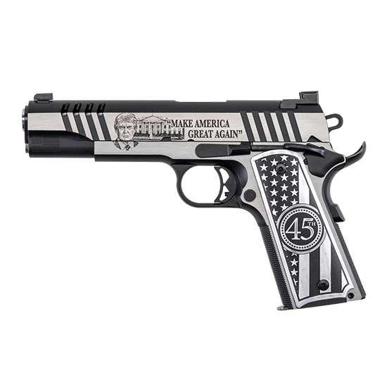 Auto Ordnance 1911 A1 45th President Trump "Make America Great" Stainless Steel Handgun .45 ACP 5" Barrel 7rd Magazine Night Sights- USED - Precision Shot Firearms