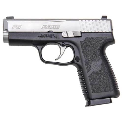 Kahr P9 Handgun 9mm Luger 8rd Magazines(2) 3.6'' Barrel Stainless Slide Black Poly Grip - USED - Precision Shot Firearms