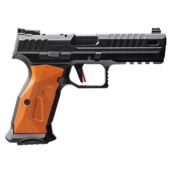 SDS MAC RA9 Sport Optics Ready Handgun 9mm Luger 17rd Magazine(2) 4.75'' Barrel Aluminum Frame Orange Grips - Precision Shot Firearms
