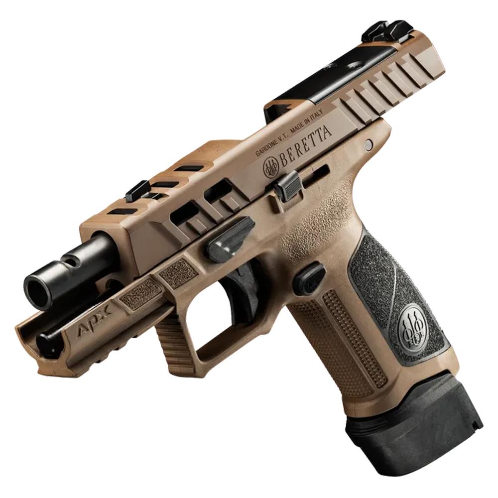 Beretta APX A1 Handgun 9mm Luger 15rd Magazines (3) 4.25" Ported Barrel FDE - Precision Shot Firearms