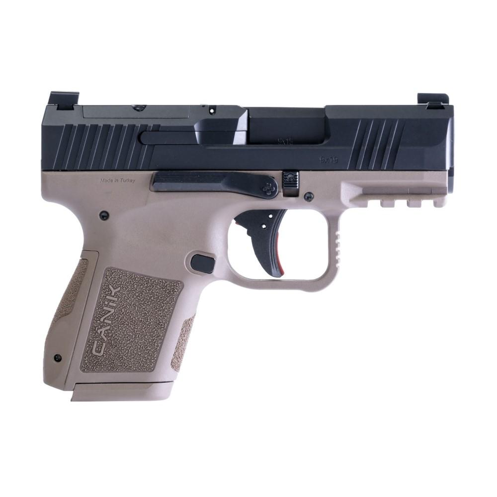 DEMO Canik Mete MC9 Handgun 9mm Luger 12 Magazine 3.18" Barrel Black Slide FDE Frame - Precision Shot Firearms