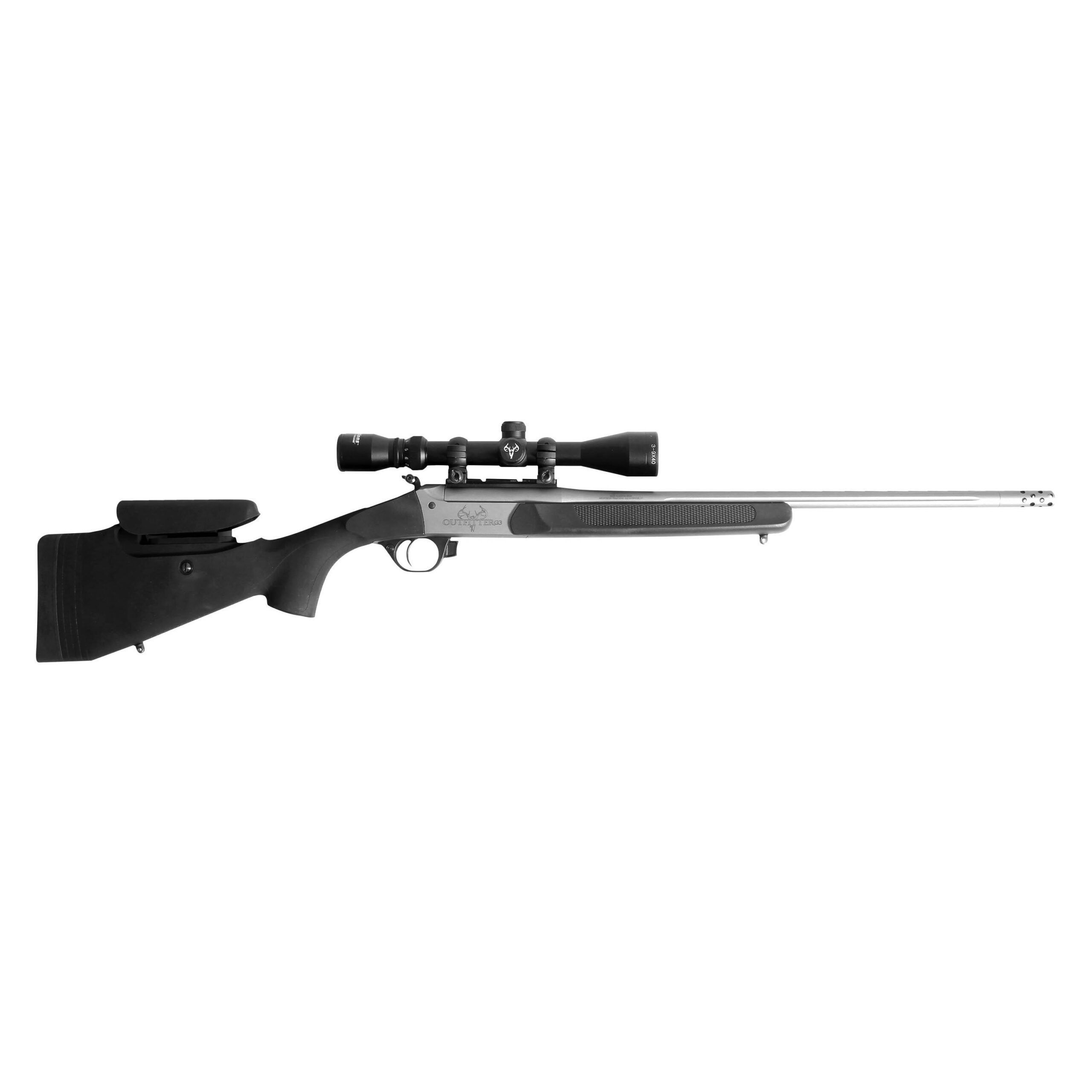 Traditions Outfitter G3 Pro Synthetic Black Rifle with 3-9x40 Scope 450 Bushmaster Single Shot 22'' Threaded Barrel Cerakote - Precision Shot Firearms