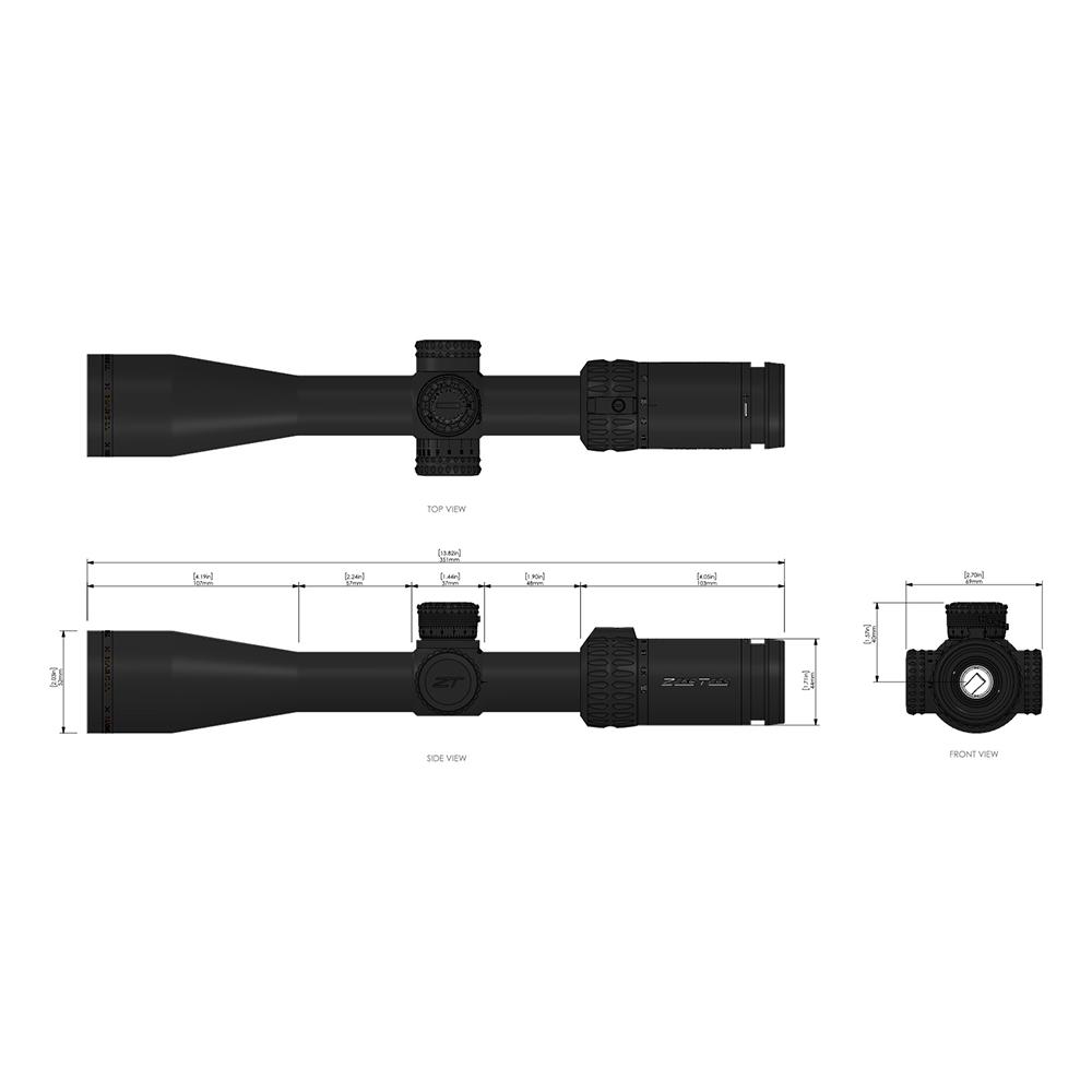 Zerotech Thrive X Rifle Scope 3-12x44 30mm SFP PHR 3 Black - Precision Shot Firearms