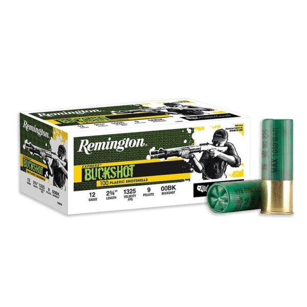 Remington Express Buckshot Shotshells 12ga 2-3/4" 9 plts #00 1325 fps 100/ct - Precision Shot Firearms