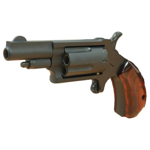 NAA 22M Mini Revolver Handgun .22 Magnum 5rd Capacity 1.625" Barrel Stealth Grey with Rose Grip - Precision Shot Firearms