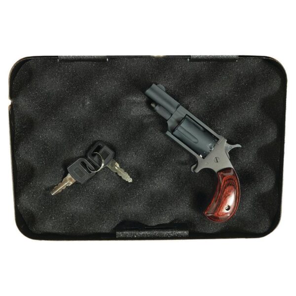 NAA 22M Mini Revolver Handgun .22 Magnum 5rd Capacity 1.625" Barrel Stealth Grey with Rose Grip - Precision Shot Firearms