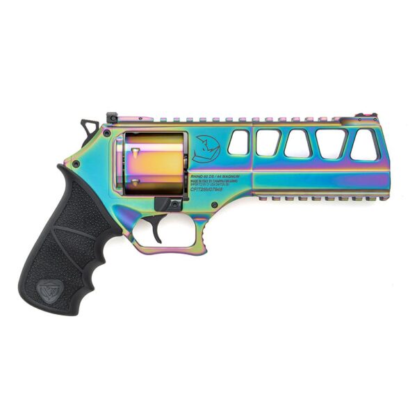 Chiappa Rhino 60DS Handgun .44 Rem Mag 6" Barrel Nebula Finish Adjustable Rear Sight Hogue Rubber Grip - Precision Shot Firearms