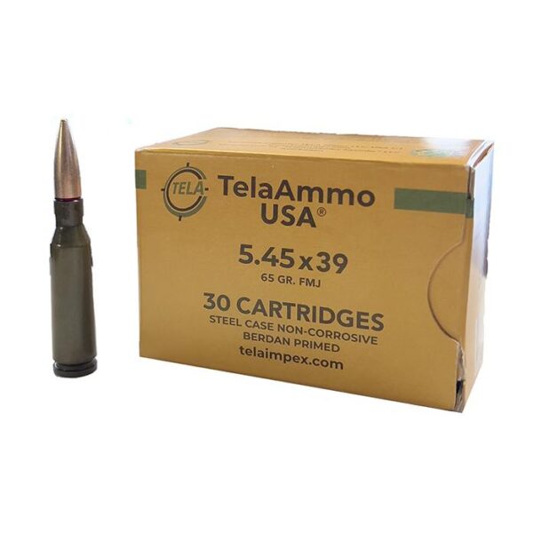 Wolf TelaAmmo Rifle Ammunition 5.45x39 65gr FMJ 2959 fps 30/ct - Precision Shot Firearms