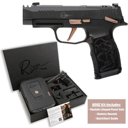Sig Sauer P365-XL Rose Comp CA Approved Handgun 9mm Luger 10rd Magazines(2) 3.1" Barrel Manual Safety - Precision Shot Firearms