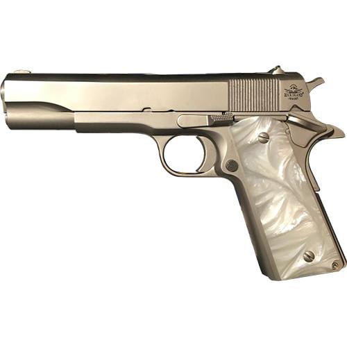 RIA GI Standard Full Size Matte Nickel Handgun .45 ACP 8rd Magazine 5" Barrel - Precision Shot Firearms