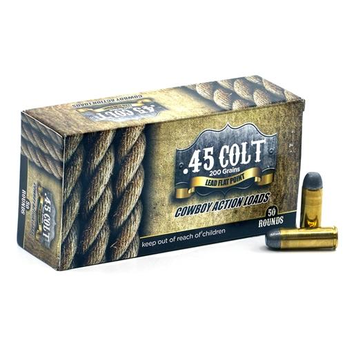 American Cowboy Handgun Ammunition .45 Colt 200gr LFN 636 fps 50/ct - Precision Shot Firearms