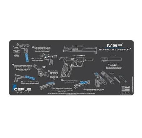 Cerus Gear S&W M&P Instructional 3mm ProMat 12" x 27" - Charcoal Gray - Precision Shot Firearms