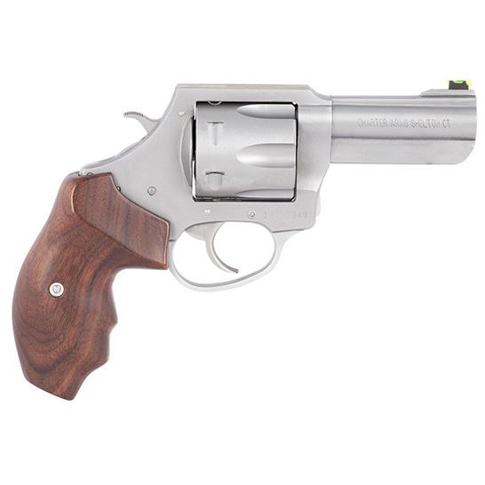 Charter Arms The Professional V Handgun .357 Mag 6rd Capacity 3" Barrel Stainless Steel Frame Wood Grip - Precision Shot Firearms