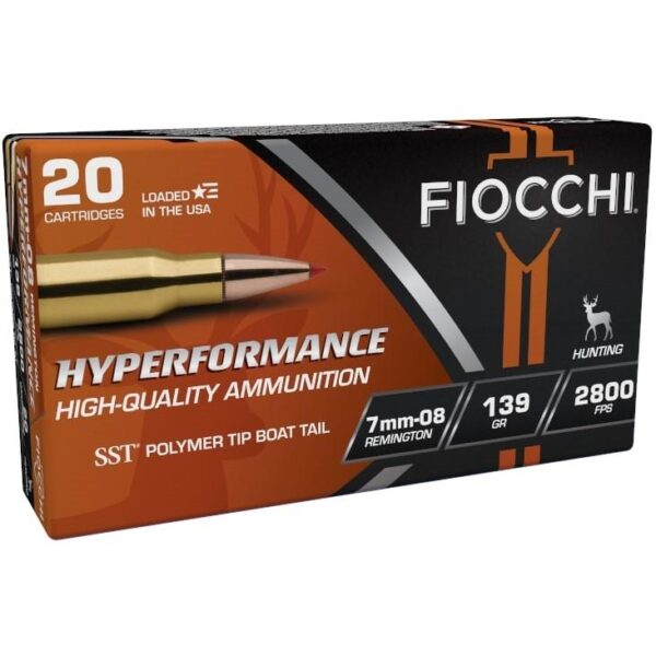 Fiocchi Hyperformance Hunt Rifle Ammunition 7mm-08 Rem 139 gr SST 2800 fps 20/ct - Precision Shot Firearms