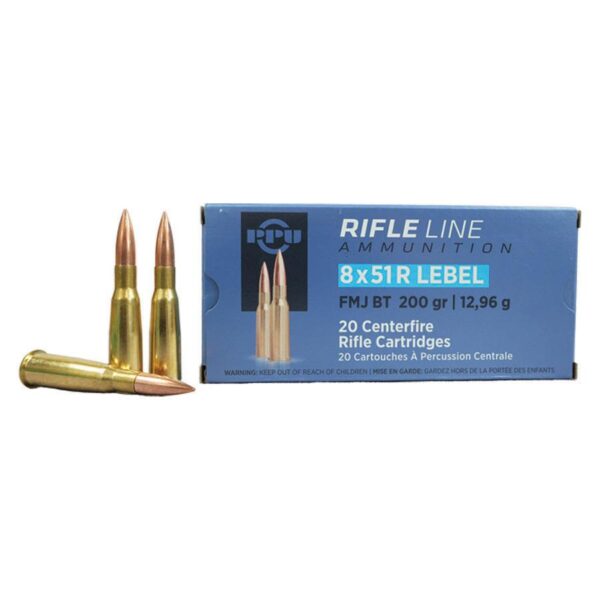 PPU Metric Rifle Ammunition 8x51R Lebel 200gr FMJ-BT 2300 fps 20/ct - Precision Shot Firearms
