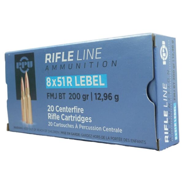 PPU Metric Rifle Ammunition 8x51R Lebel 200gr FMJ-BT 2300 fps 20/ct - Precision Shot Firearms