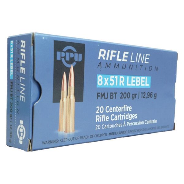 PPU Metric Rifle Ammunition 8x51R Lebel 200gr FMJ-BT 2300 fps 20/ct - Precision Shot Firearms