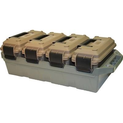 MTM 4-Can 30 Cal Ammo Crate FDE Cans ODG Tray - Precision Shot Firearms