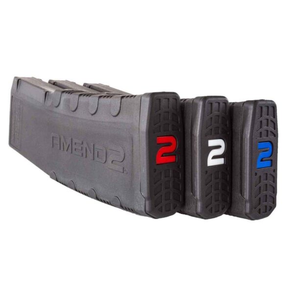 Amend2 AR-15 Rifle Magazine With Red White and Blue Internals - Black 30/rd 3/pk - Precision Shot Firearms