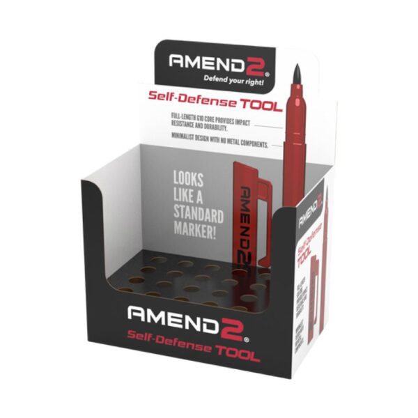 Amend2 G10 Red Reinforced Self-Defense Tool 24/ct Display - Precision Shot Firearms
