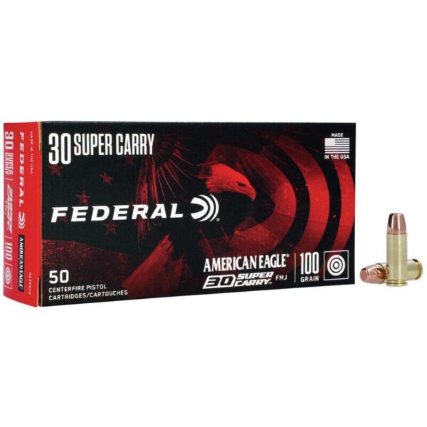 Federal American Eagle Handgun Ammunition .30 SC 100 gr. FMJ 1250 fps 50/ct - Precision Shot Firearms