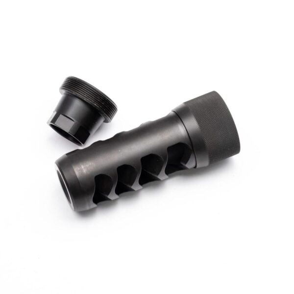 Area 419 Sidewinder Magnum Self Timing Muzzle Brake 338 cal Black Nitride 5/8-24 - Precision Shot Firearms