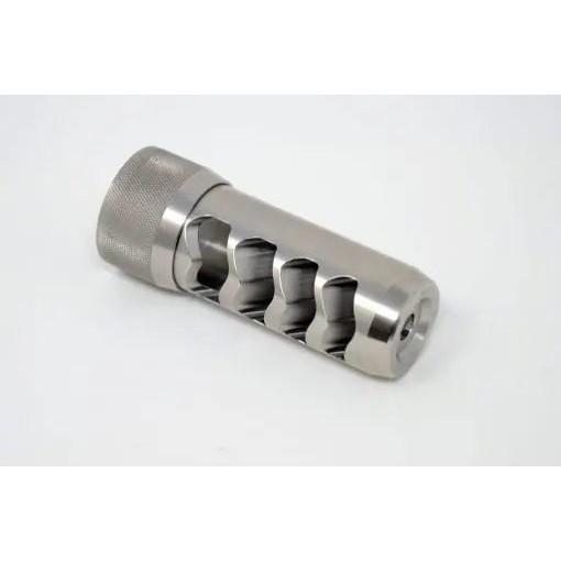 Area 419 Sidewinder Magnum Self Timing Muzzle Brake 6.5mm Raw Stainless 5/8-24 - Precision Shot Firearms
