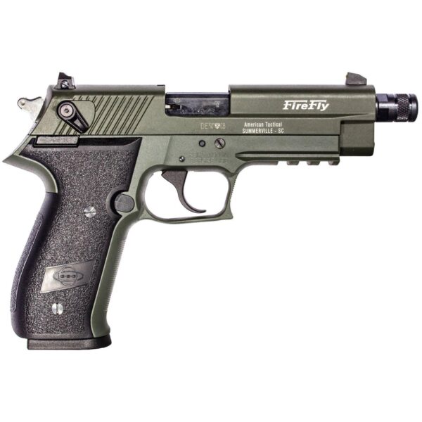 ATI GSG Firefly Handgun .22 LR 13rd Magazine(1) 4.9 Threaded Barrel OD Green Frame - Precision Shot Firearms