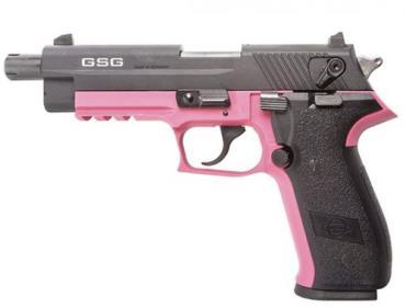 GSG FIREFLY Handgun .22LR 10rd Magazine 4.9" Threaded Barrel Black/Pink - Precision Shot Firearms
