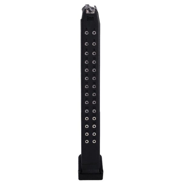 KCI Extended Glock Handgun Magazine for 17/17L/19/19X/26/34/45/47 Gen 1-5 9mm Luger 33/rd - Precision Shot Firearms