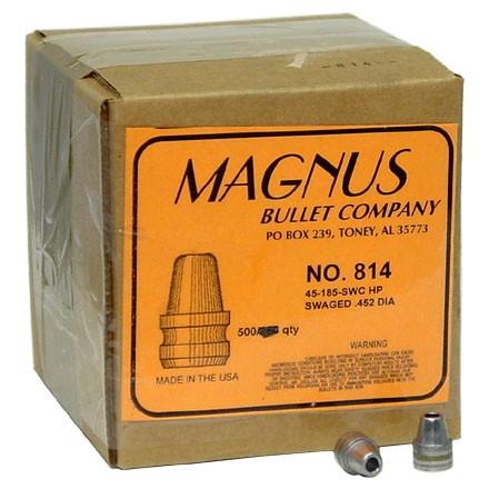 Allstar/Magnus Swaged Lead Bullets .45 cal .452" 185 gr SWCHP 500/ct - Precision Shot Firearms
