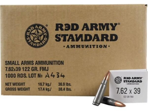 Century Arms Red Army Standard 7.62x39 122gr FMJ 1000/ct (Case) - Precision Shot Firearms